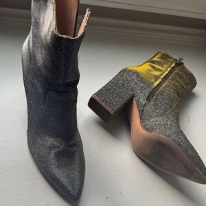 Loeffler Randall Silver and Gold Heeled Boots